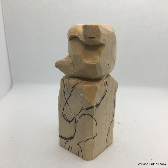 Raccoon Wood Carving With a Knife Tutorial From A Block of Wood