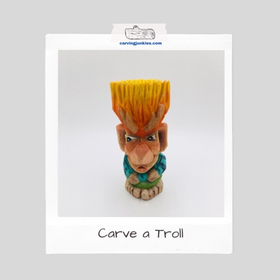 Big Haired Troll Wood Carving Tutorial From A Wood Block